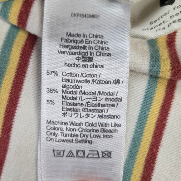 Madewell Ivory Retro Striped Sleeveless Crewneck Breeze Muscle Tank Size Medium - Picture 5 of 7